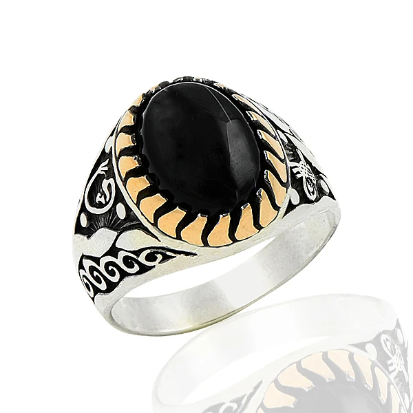 925 Silver Traditional Ottoman Style Men Rings