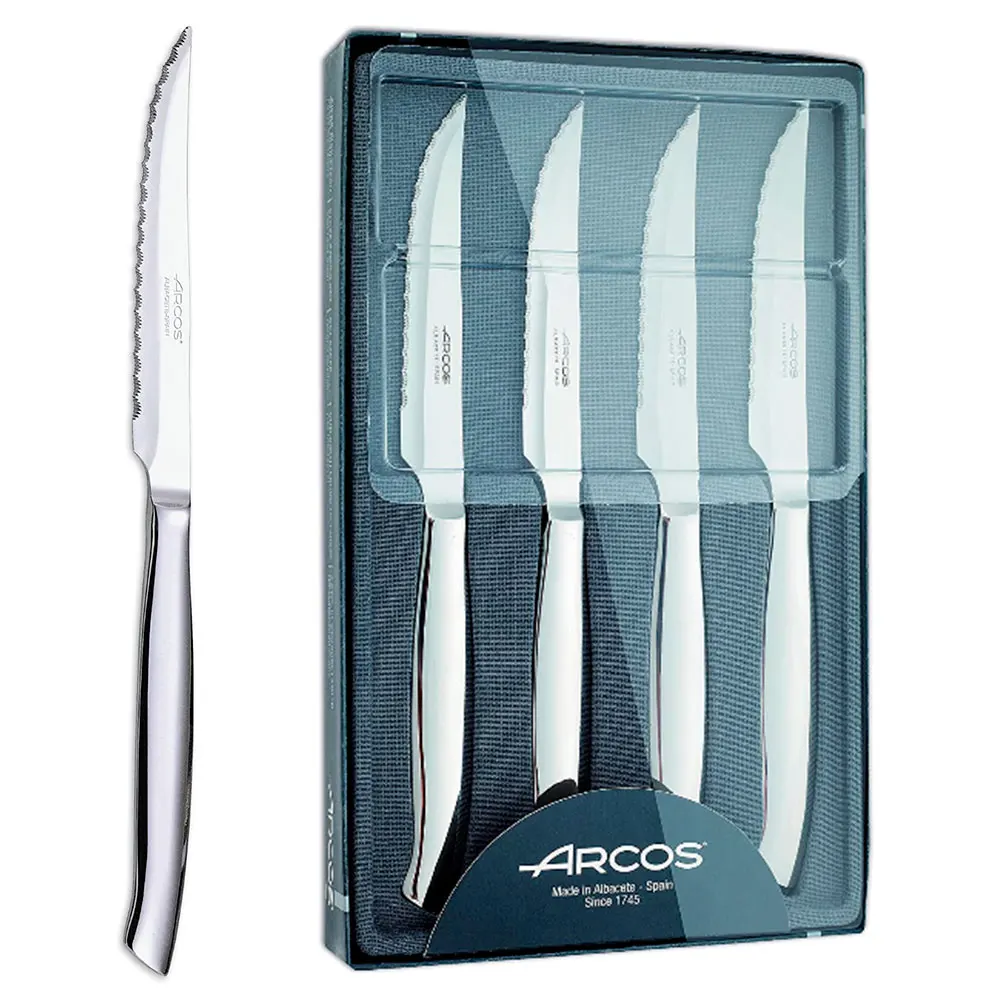 Meat knife set arches (4 pcs) | Stainless steel in one piece | 378400