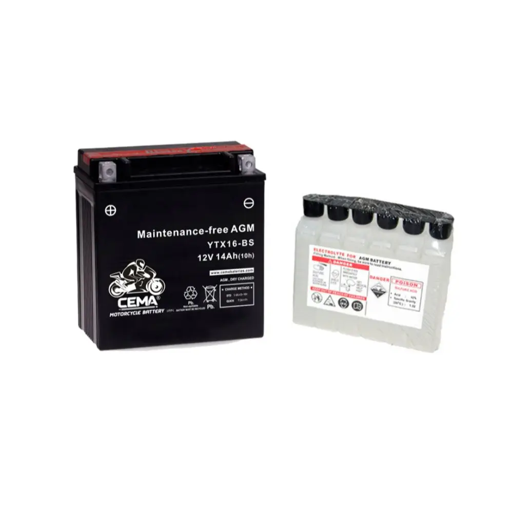 YTX16-BS motorcycle battery | AGM hermetic YTX16-4