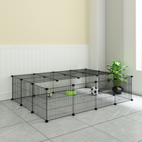 DIY Pet Playpen Enclosure Rabbits Guinea Pigs Cages 147x111x37cm Puppy Kennel House Exercise Training Dogs