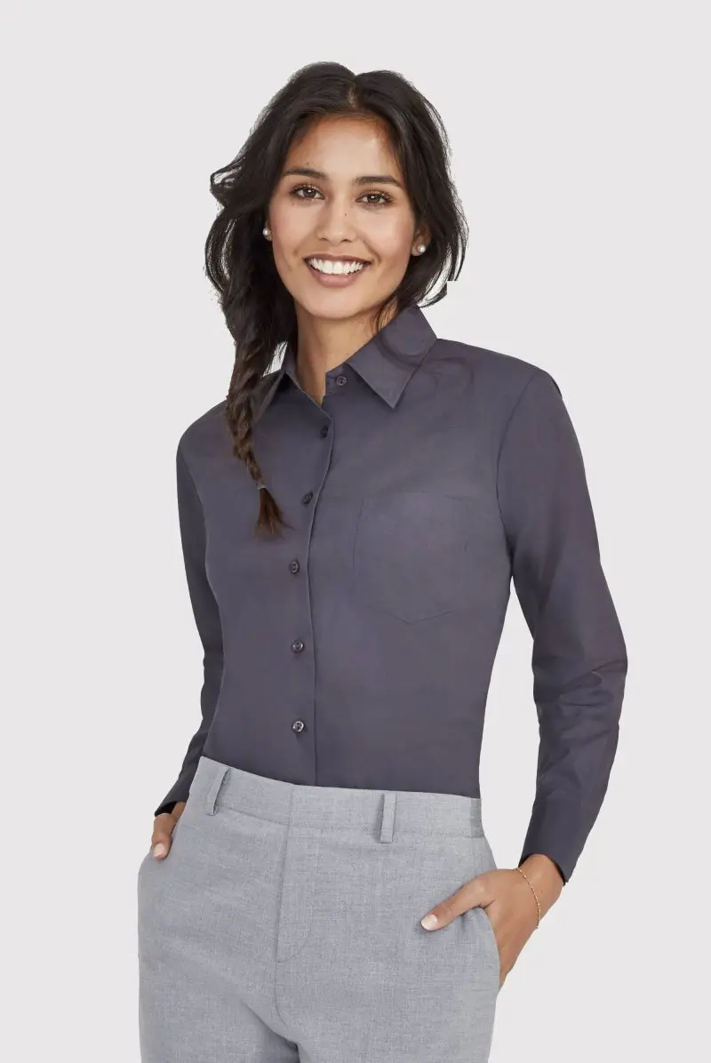 EXECUTIVE poplin WORK-women's long sleeve poplin shirt