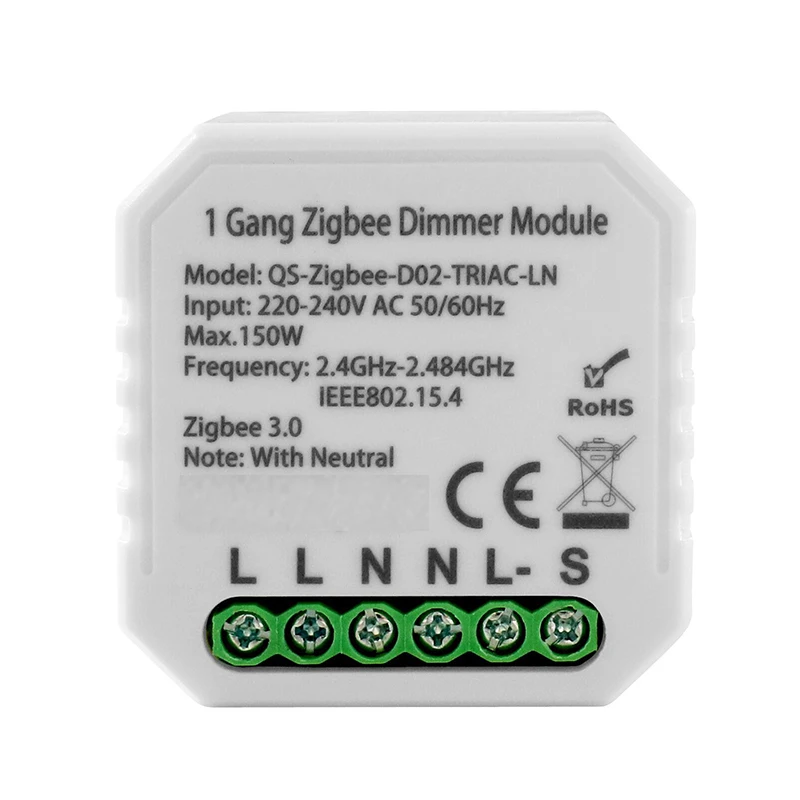 Saikiot Tuya Smart Zigbee 1Gang 2Gang Dimmer Module Voor Light Control Google / Alexa Ondersteund Voor Smart thuis