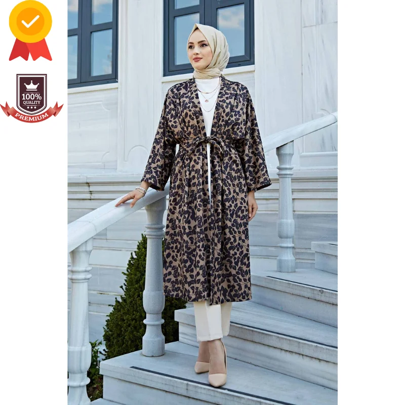 

Patterned Women Muslim Clothing 2021 Muslim Woman Kimono Modest Clothing Kaftan Abaya Turkey Arabic Hijab Dress Islamic Gift