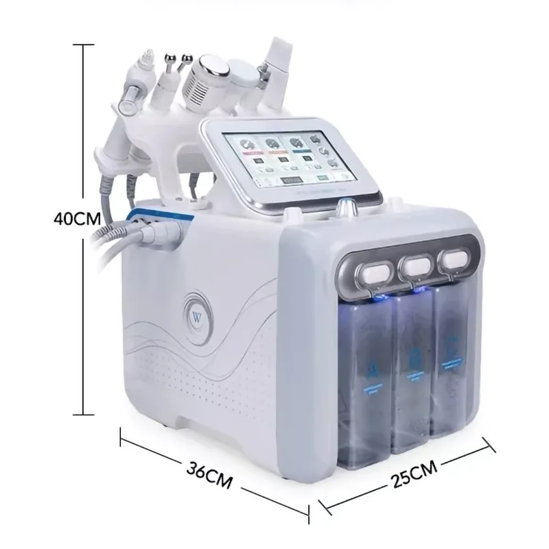 6 in 1 Hydro Dermabrasion Small Bubble Beauty Machine Water Oxygen Skin Deep Cleaning Rejuvenation Instrument Spa Salon Home Use