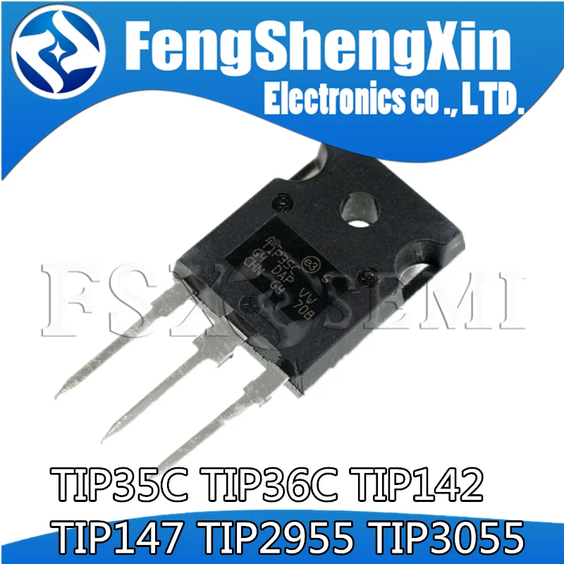 10PCS TIP35 TIP36 TO-247 ( 5psc TIP35C + 5pcs TIP36C ) ( 5psc TIP142 + 5pcs TIP147 )( 5psc TIP2955 + 5pcs TIP3055 ) TO-3P