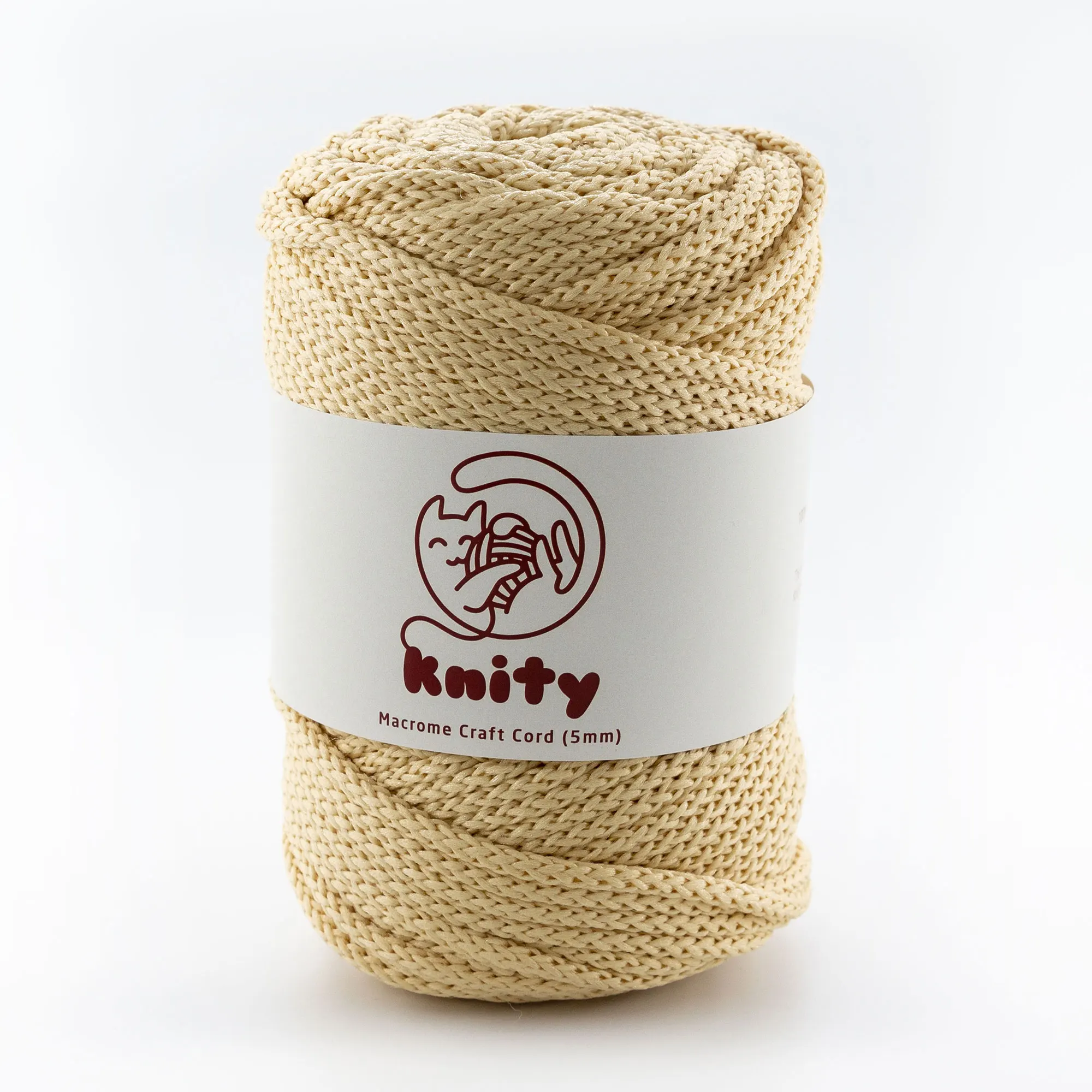 Knity Macrame Craft Cord 5mm ! 3 pieces ! Yarn 100m Fiber Crochet Knitting Braiding Knotting Weaving Chain Thread Rope Hand Bag