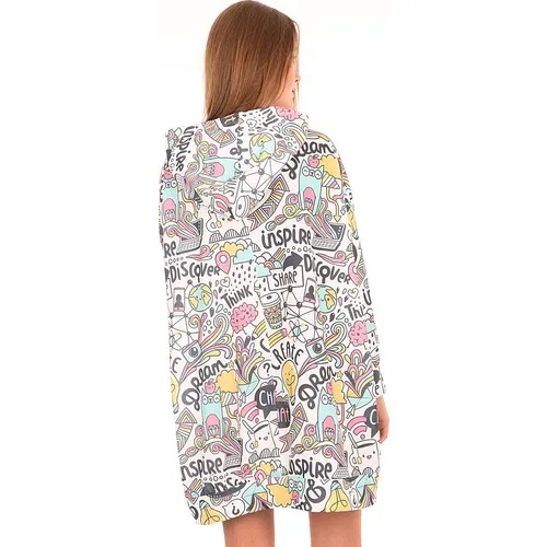 فستان للسيدات من Bigdart موديل 4125 بنمط رسوم بيانية مناسب للعرق مناسب لخريف 2020 فستان فضفاض مريح للاستخدام اليومي ملون ونمط