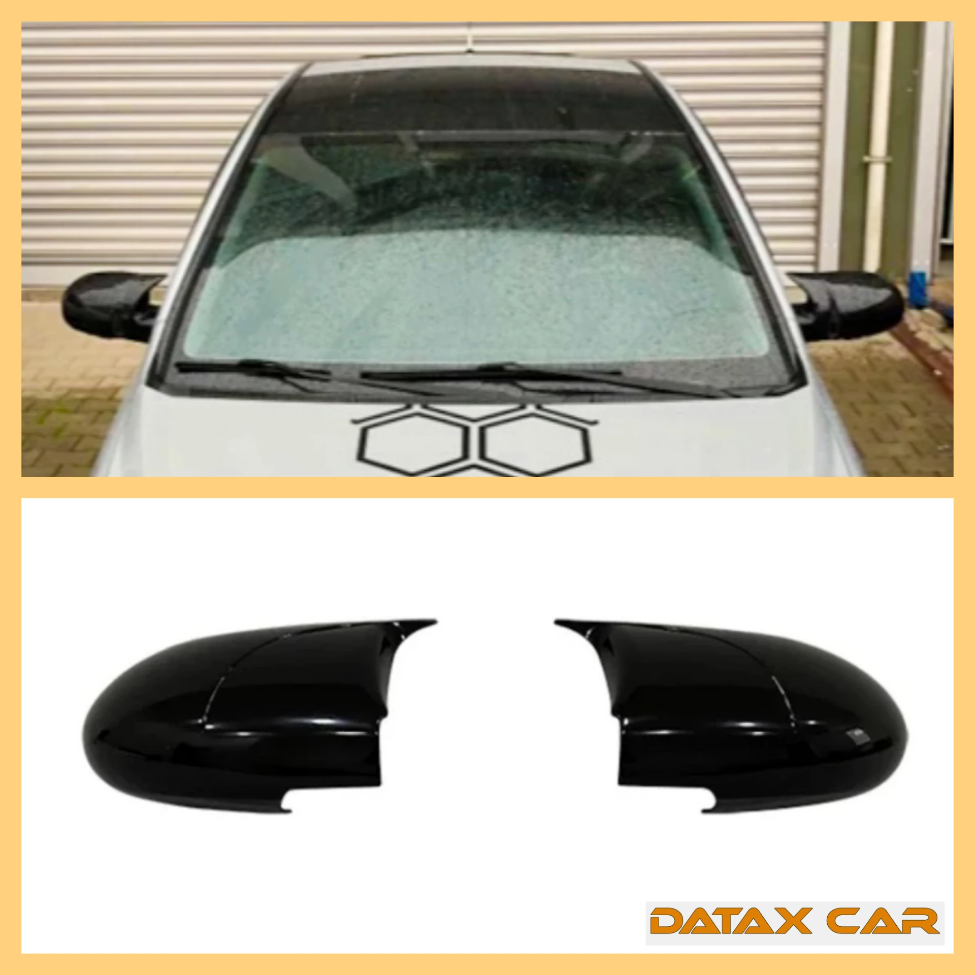 Bat Style Mirror Cover For Hyundai Accent Era 2005 2011 car accessories 2 Pieces Cover Glossy Black Shields Exterior tuning