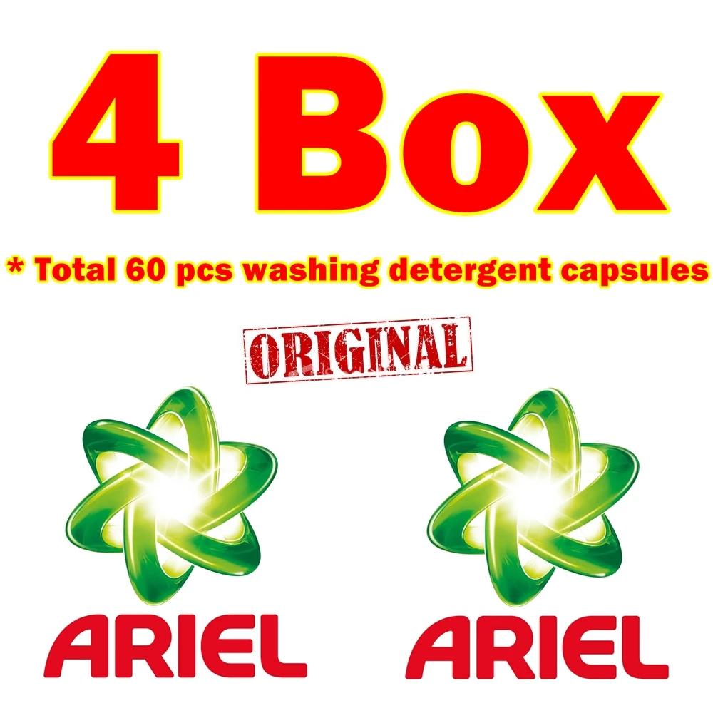 Laundry Detergent 60 Concentrated Capsules ARIEL Washing Powder 3in1 Pods Capsule Tablet Procter & Gamble for Washing Machine