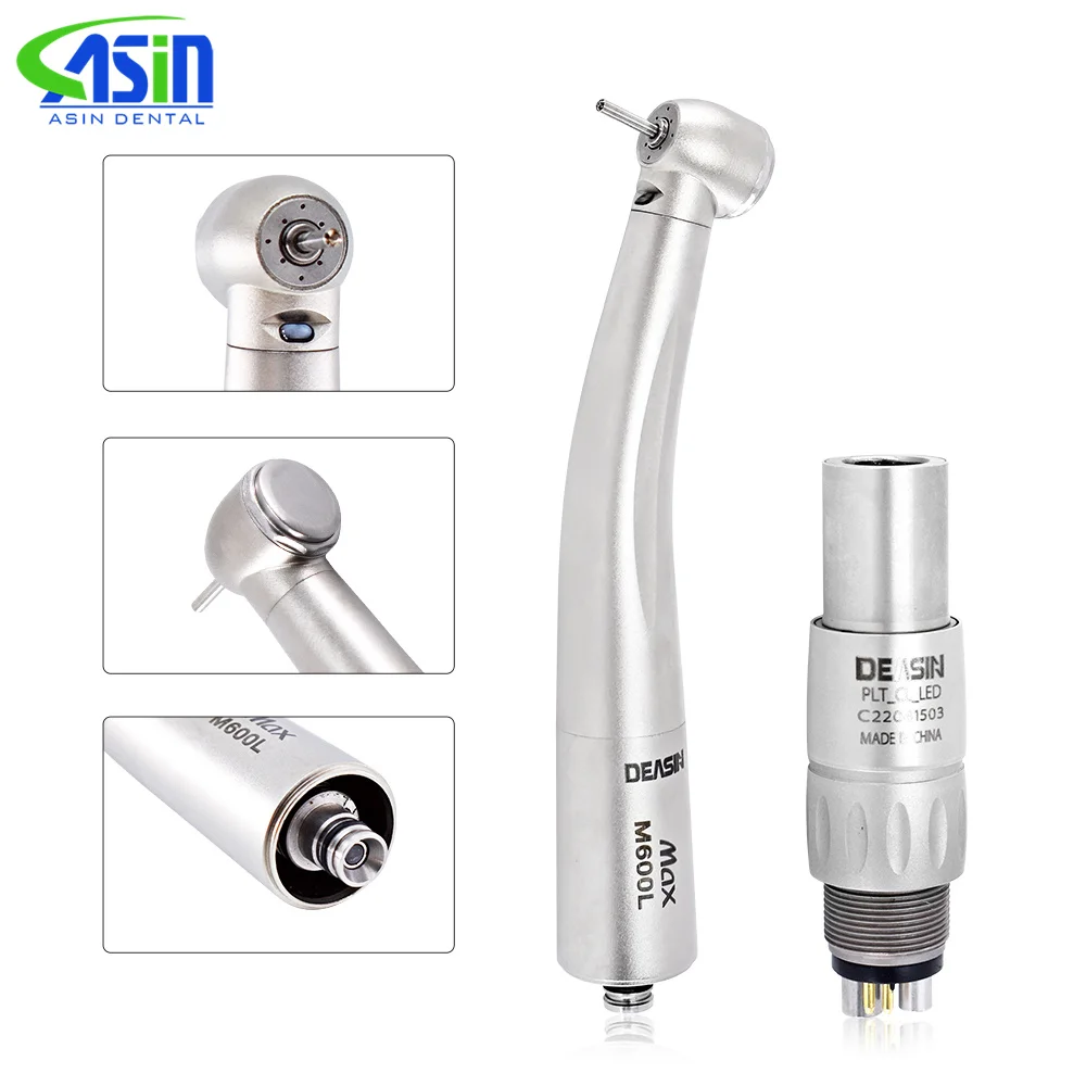 M600L Dental High Speed Handpiece Dental Air Turbine Hand piece Rotor Tip N-Couplings Type Stainless Steel Body