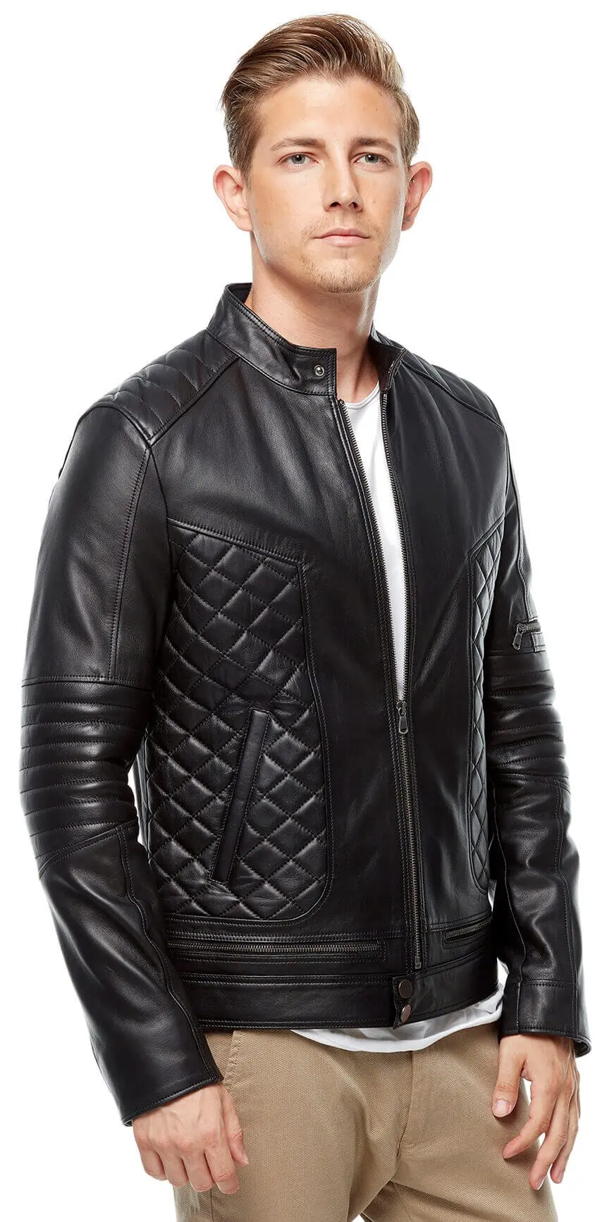 Drago nero maschile cappotti in pelle Orjinal pelle di agnello autunno inverno 2022 Biker Slim Large Size muslimah
