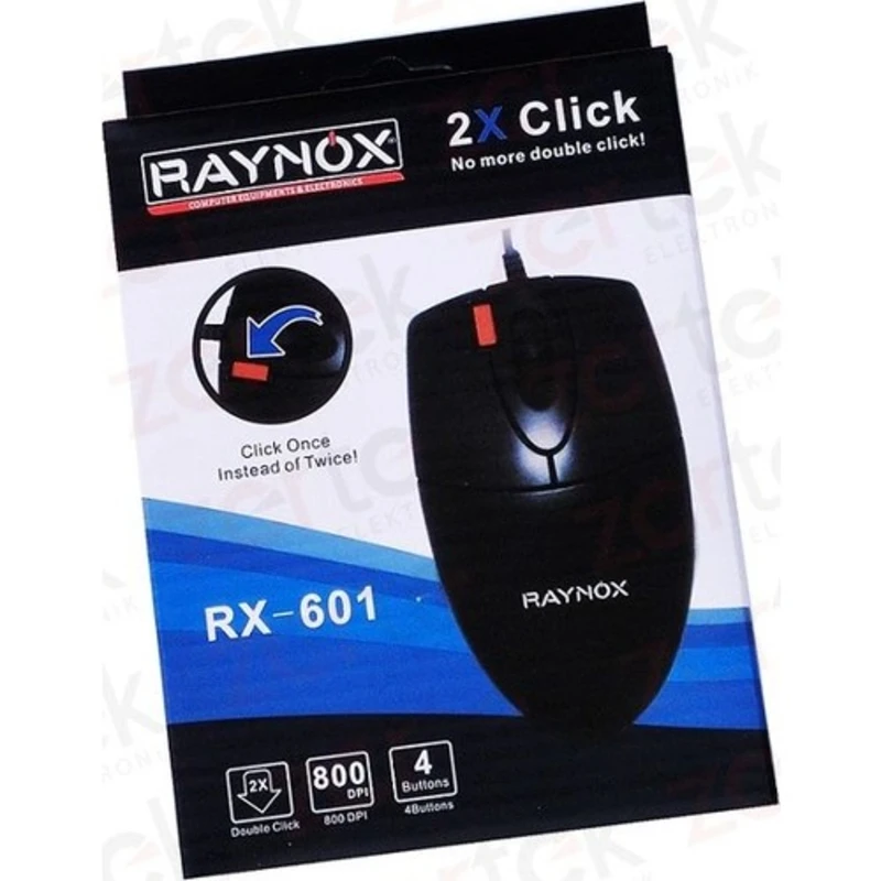 Raynox RX-601 USB Wired Optical Mouse 800 DPI 3 Button Right Hand Home - Office Double Click Free Fast Shipping from Turkey