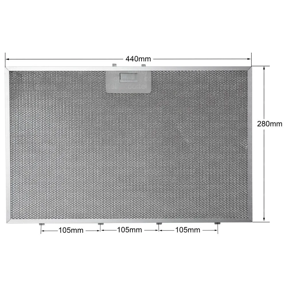 9198810134 Dunstabzugsfilter 440 x 280 mm Dunstabzugshauben-Fettfilter Küchenabzug Aluminium-Absauger 44 x 28 cm TEKA 81455031