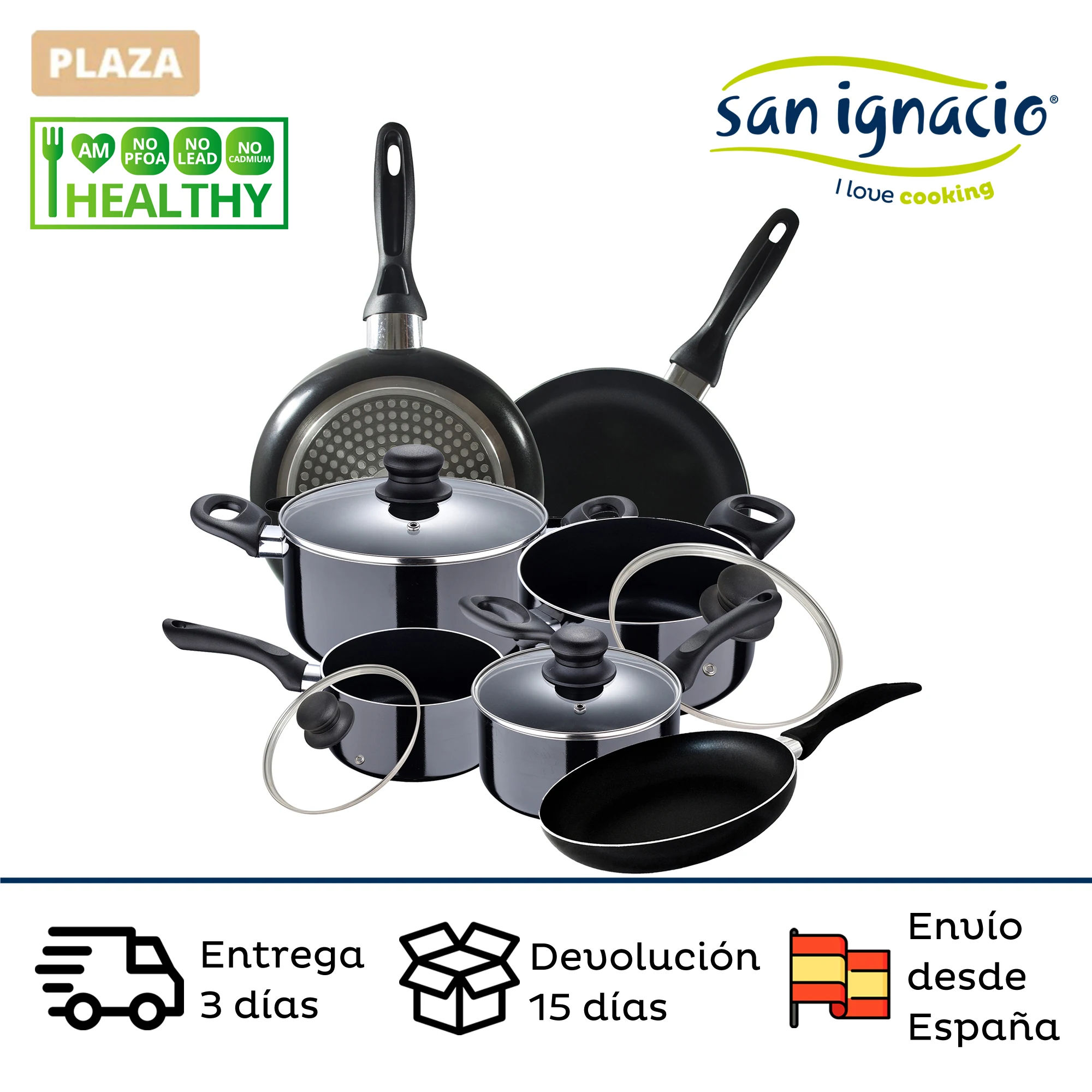 SAN IGNACIO Porto: 8 pieces kitchen battery and set of non-stick pans and suitable for induction. Various purchase options