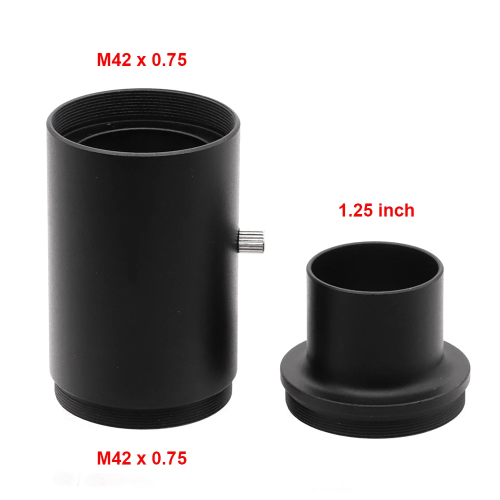 1.25 "To T2 (M42x0.75) อะแดปเตอร์ขยายหลอด,1.25" To T2อะแดปเตอร์ + T2หลอดสำหรับกล้องโทรทรรศน์1.25 "สายตายาว