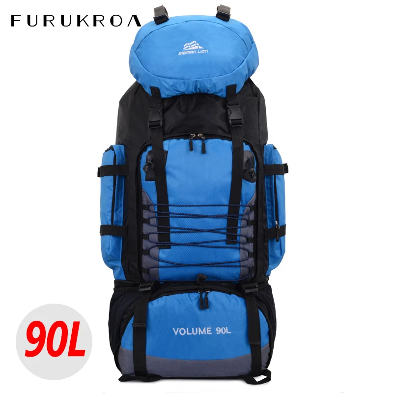 

90L 70L Mountaineering Backpack Men Women Travel Sports Bag Climbing Hiking Camping Backpacks Large Capacity Mochila X8BT