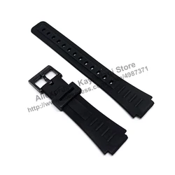 17mm Black Rubber Watch Band / Strap Compatible for Casio CMD-10 , CMD-20 , CMD-30 , CMD-65 , ABC-30 , EXP-10 , TS-100 , TS-150