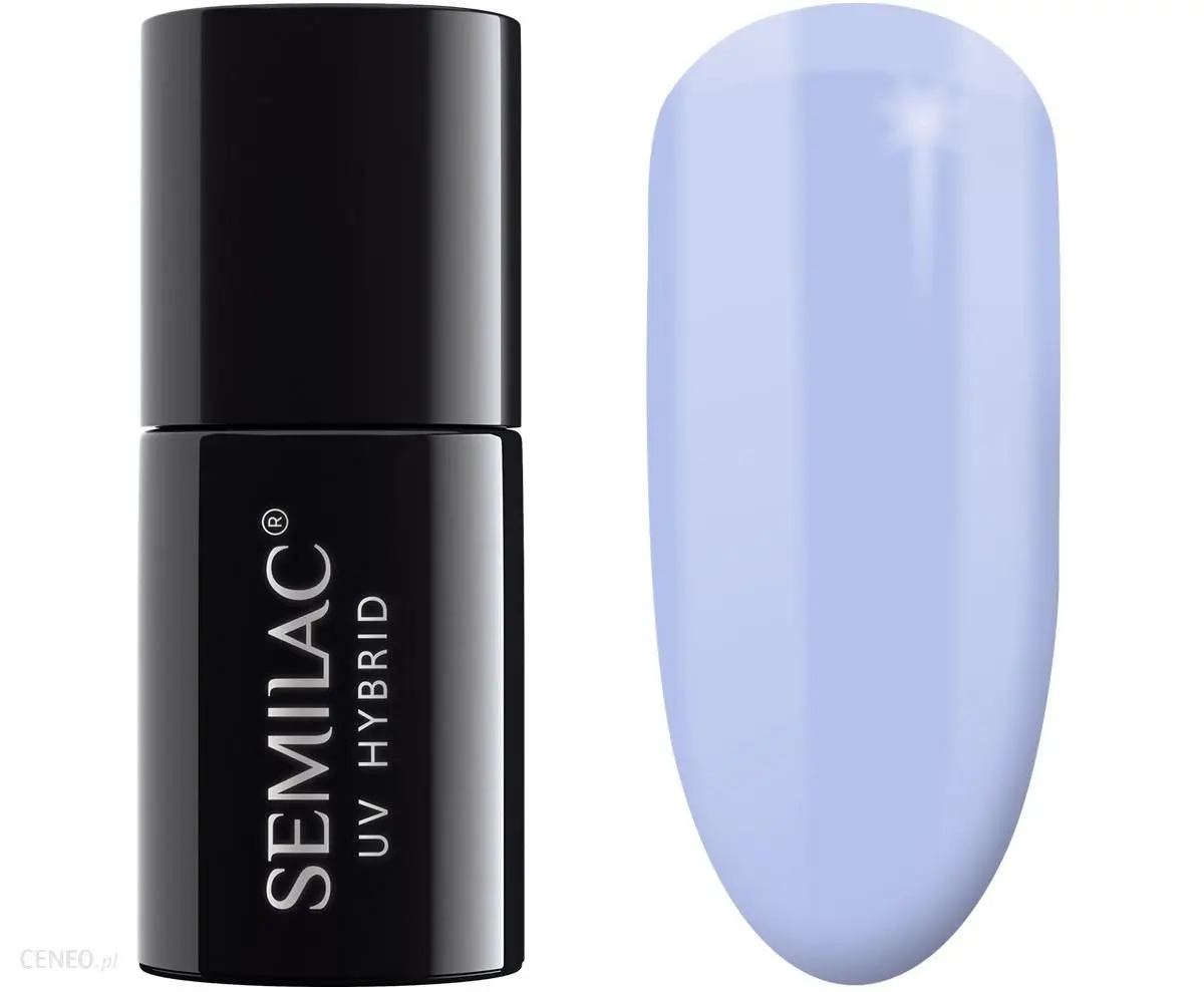 Semilac pastels Light Violet 279 semi-permanent coverage, UV hybrid nail polish texture Gel