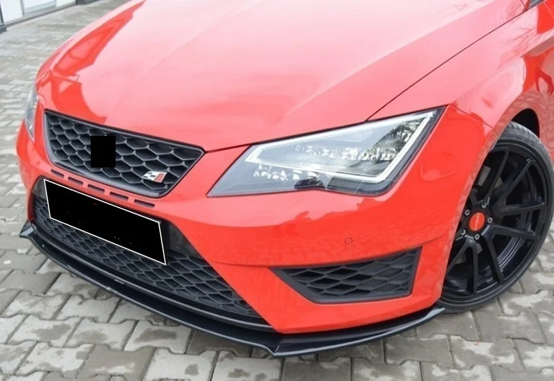 Max Design Front Bumper Splitter Lip for Seat Leon MK3 car accessories mk3 body spoiler diffuser side skirts wing car tuning