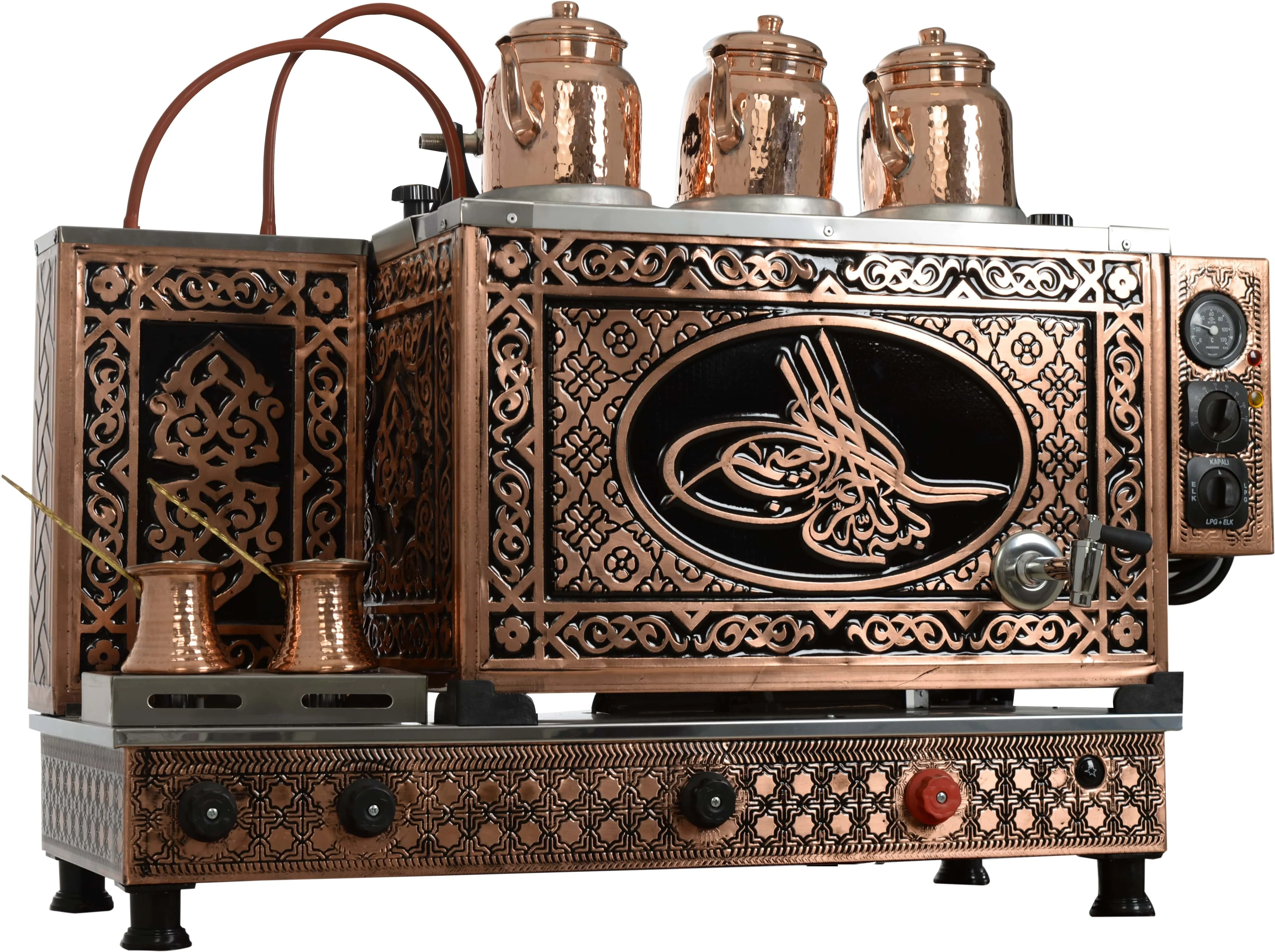 KUTLU TUGHRA 3 COPPER TEA MACHINE