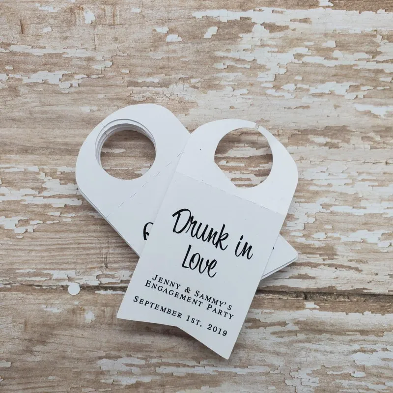 Drunk in love, Design mini liquor bottle tags, Custom liquor bottle hang tag, bridal shower favor, Personalised wedding tags