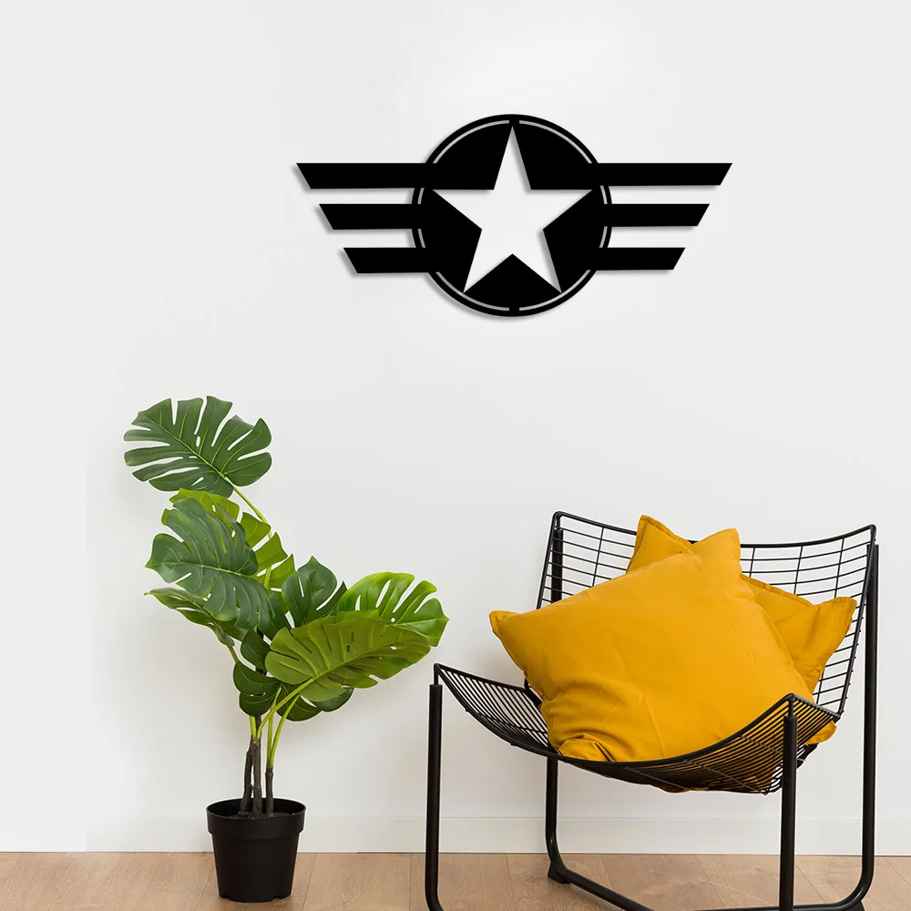 Star 4x4 Jeep Off Road Winged Wall Room Home Accessory Wooden Table 50x23cm