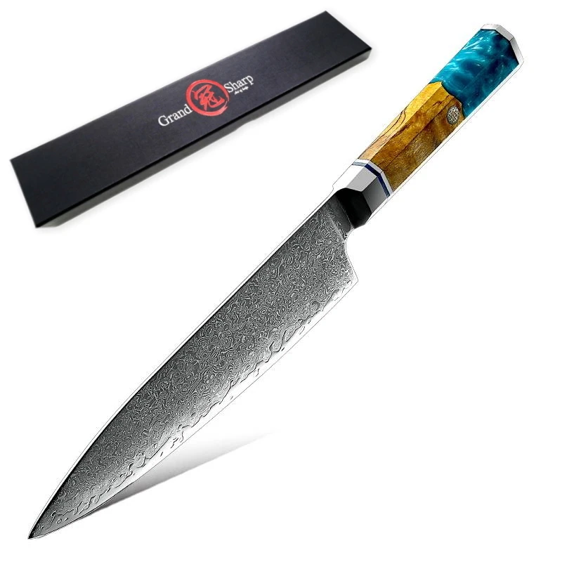 Damascus Steel Knife kitchen Chef Knife 8 Inch Japanese Damascus Knife Cleaver Santoku knife Best Professional Cooking tools