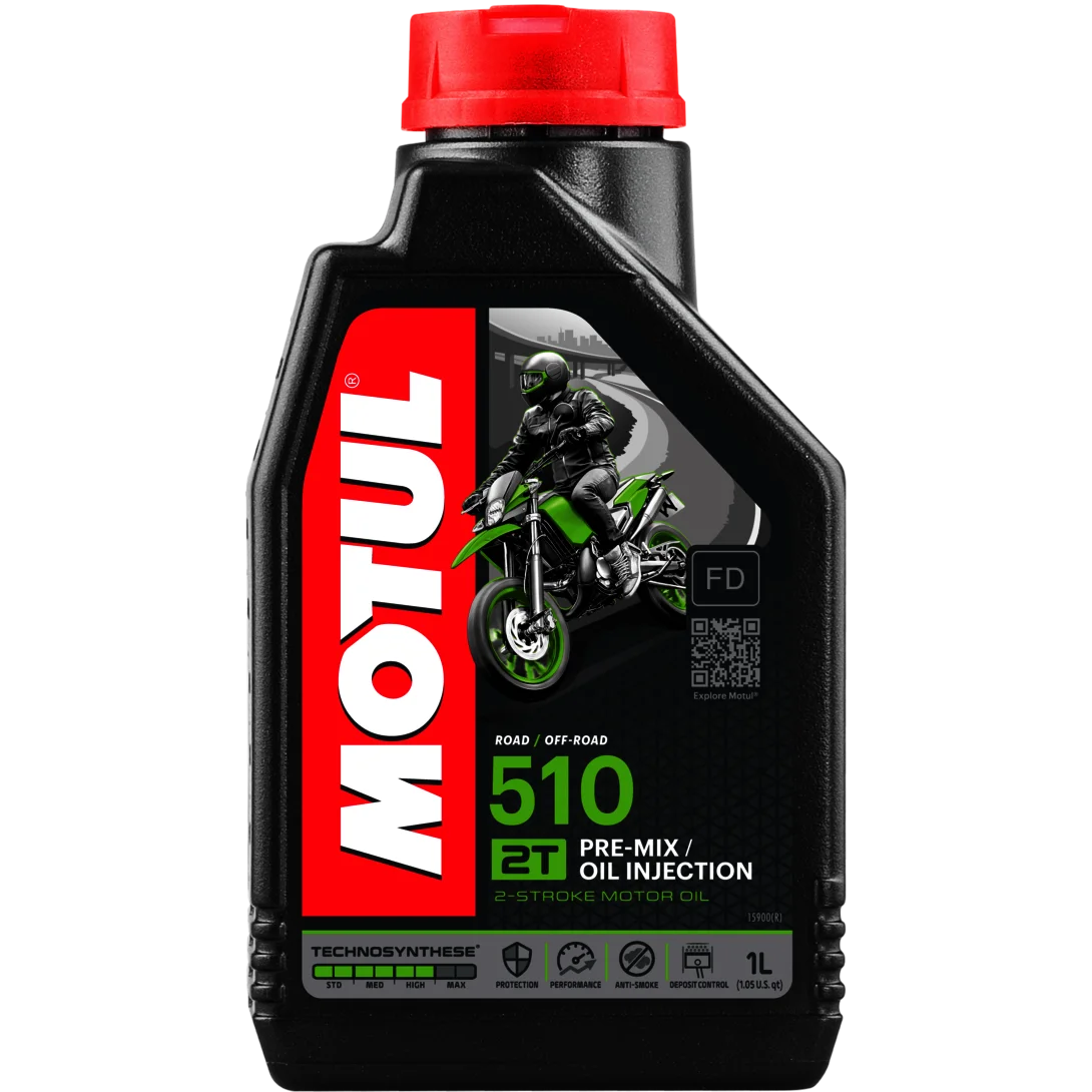 Motul 104028-oil moto lubricant motor 510 2t Powerlube 1l. Semi-synthetic high performance motorcycle