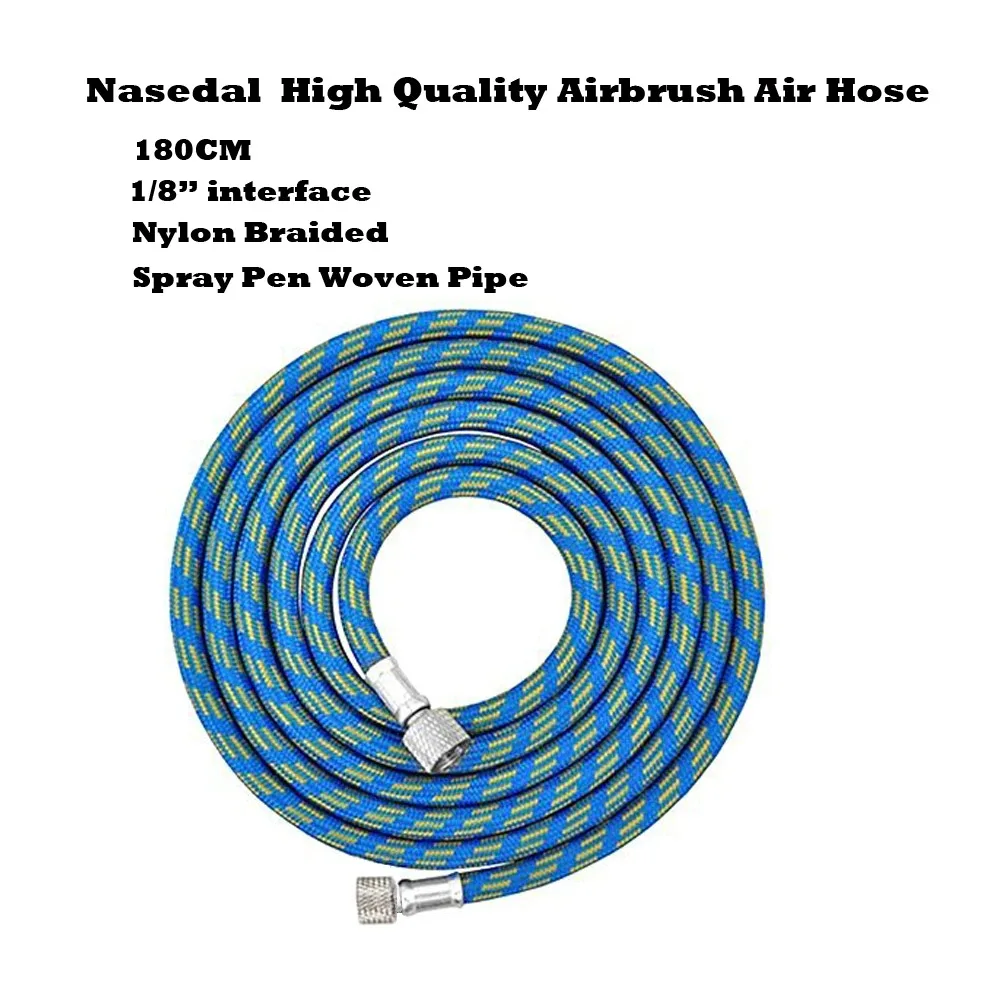 Professioneller geflochtener Nylon-Airbrush-Schlauch mit Standardgröße 1/8 Zoll x 1,8 m (5,9 Fuß), passend auf einem Ende und einem 1/8 Zoll für Luftbürsten-DIY – Detail 3
