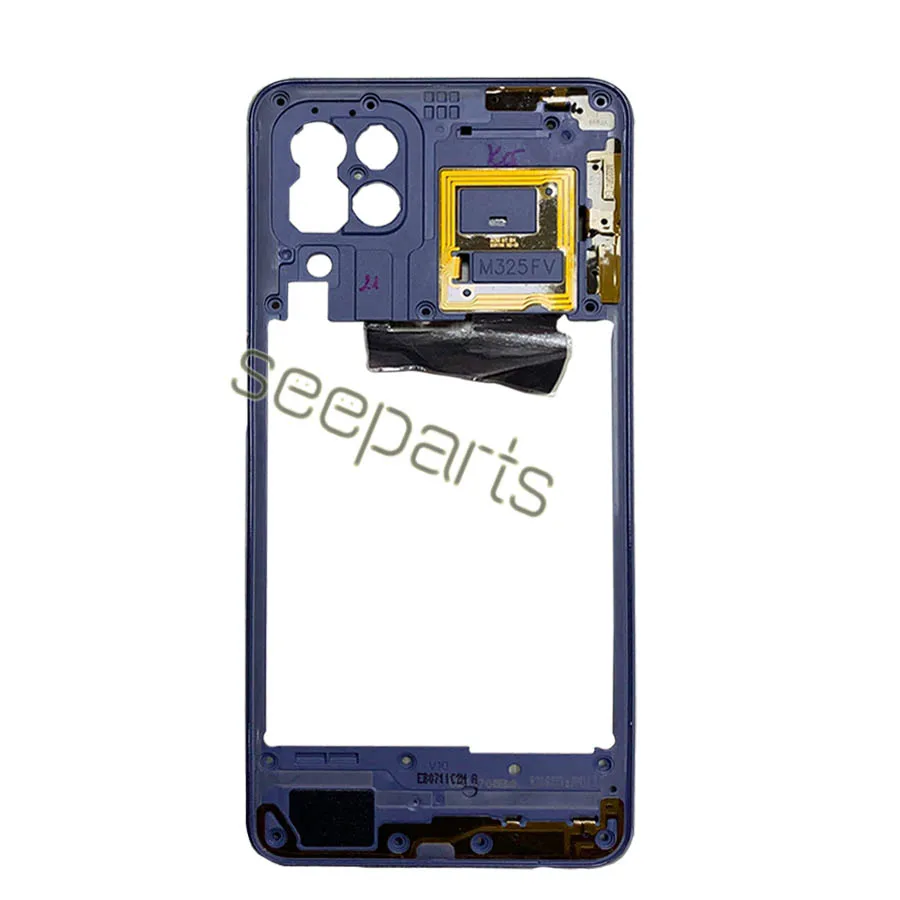 For Samsung Galaxy M32 Middle Frame Plate Housing Bezel Mid Faceplate Bezel Frame Replacement Parts For SM M325FV M325F M325F/DS