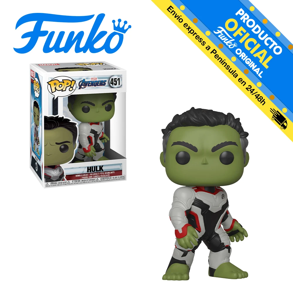 Funko Pop Marvel - Avengers: Endgame Hulk, 36659, number 451, original, toys, boys, girls, gifts, collector, figures, dolls, shop, with box, new, man, woman, official license