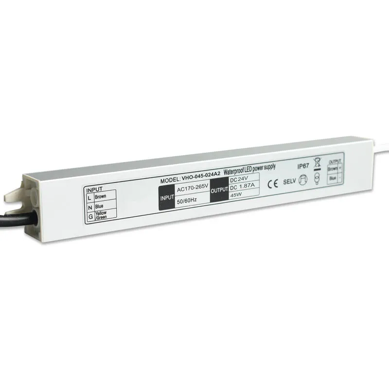 LEDストリップライト用ミニアダプター,スイッチトランス,電源AC100-240V〜dc 12v ip67 12w 20w 30w