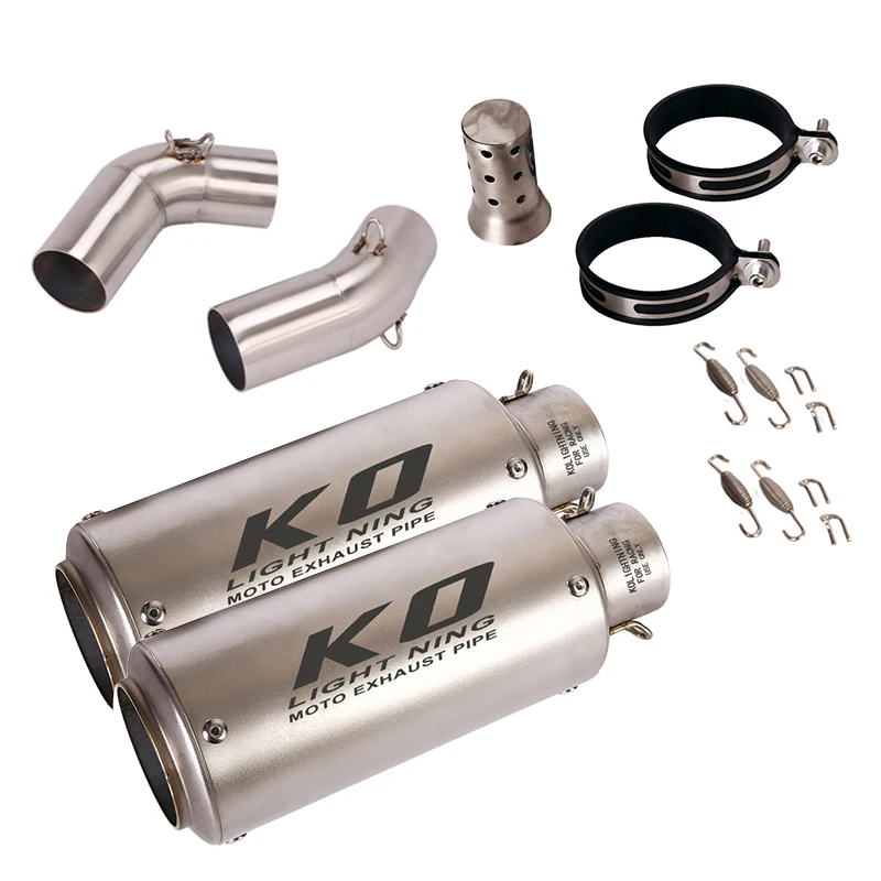 Motorcycle Exhaust Muffler Tips Right & Left Mid Connect Link Pipe for Ducati Monster 696 695 795 796 1100