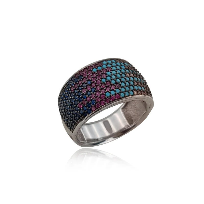 Rainbow Summer Collection Statement Women Rings 925 Sterling Silver Ladies Rings for Women