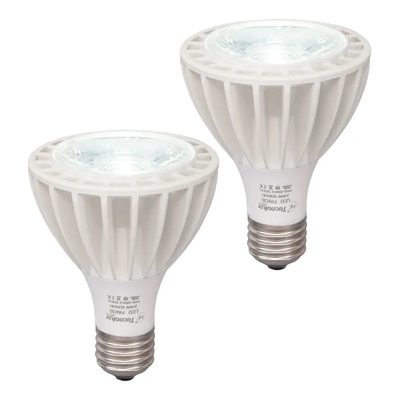 E27 220LM 4000K White PAR30 LED bulb natural light 24W, high performance (pack 2)