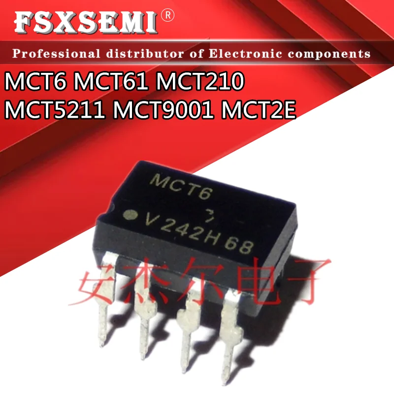 

10pcs MCT2E MCT2 MCT6 MCT61 MCT210 MCT5211 MCT9001 DIP PHOTOCOUPLER IC