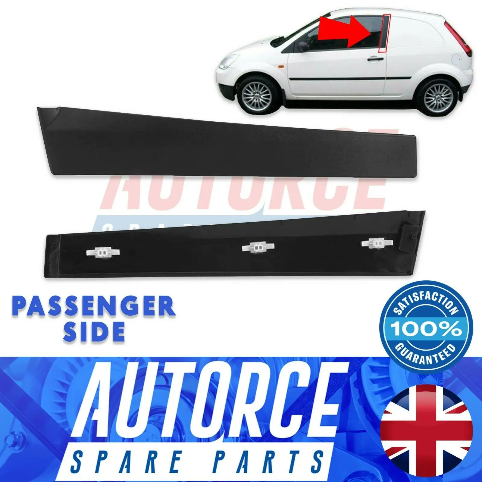 FOR FORD FIESTA MK5 TO LEFT 3 DOOR PILLAR PLASTIC MOULDING TRIM PANEL PASSENGER SIDE FITS 2S61-A25458-AG,1144437, 2S61-A25458-AJ