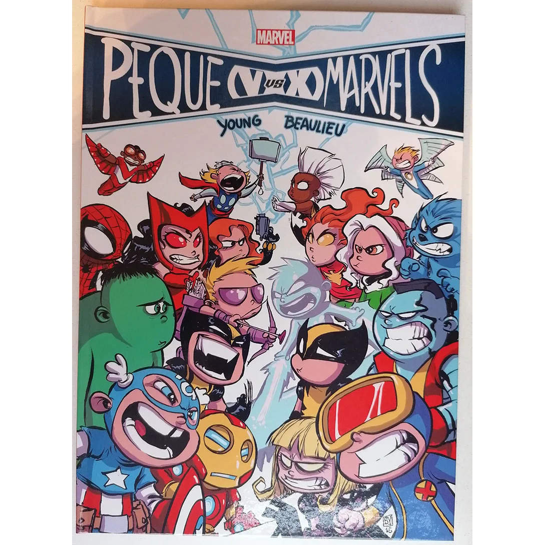 MARVEL PEQUE MARVELS. Avengers VS X MEN , ED. PANINI, year 2021, author SKOTTIE YOUNG, Spanish comic BOOK, TEBEO