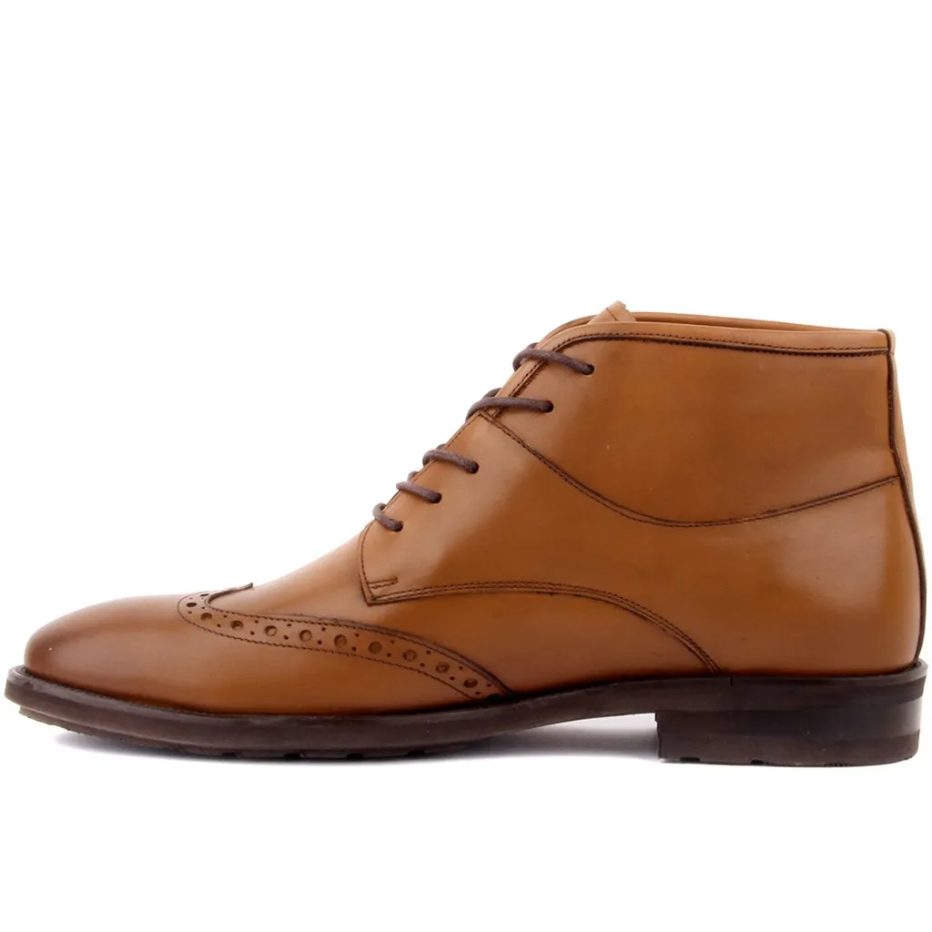 Sail lakers-botas masculinas de couro tan
