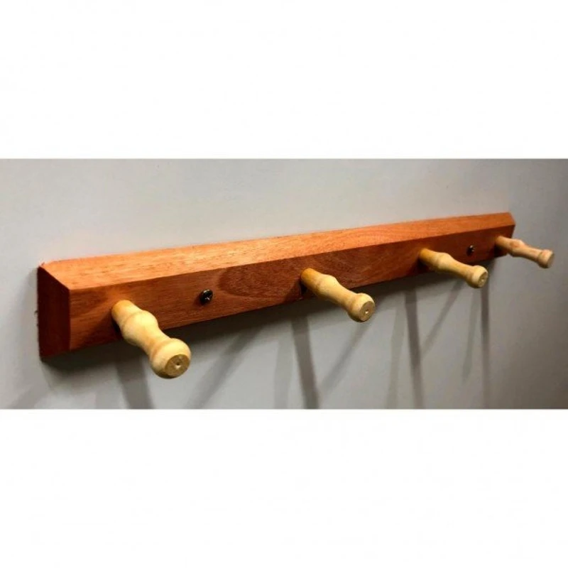 Pinus Wall Hanger with 4 hooks