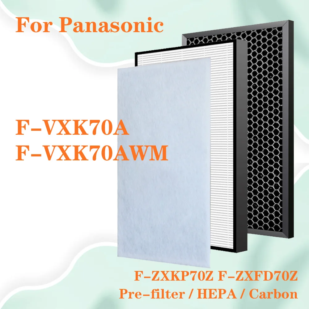 

For Panasonic Air Purifier F-VXK70A F-VXK70AWM F-ZXKP70Z FZXKP70Z F-ZXFD70Z FZXFD70Z Replacement HEPA Carbon Filter