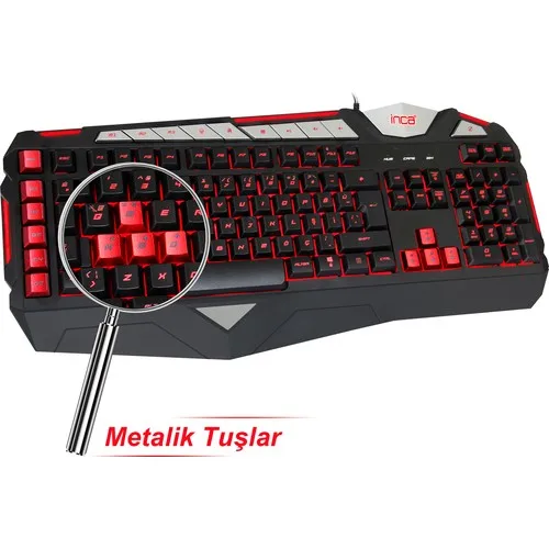 INCA LAPETOS IKG-447 SİLENT SOFTWARE GAMING KEYBOARD (SILENT KEYPAD/SEE Macros)