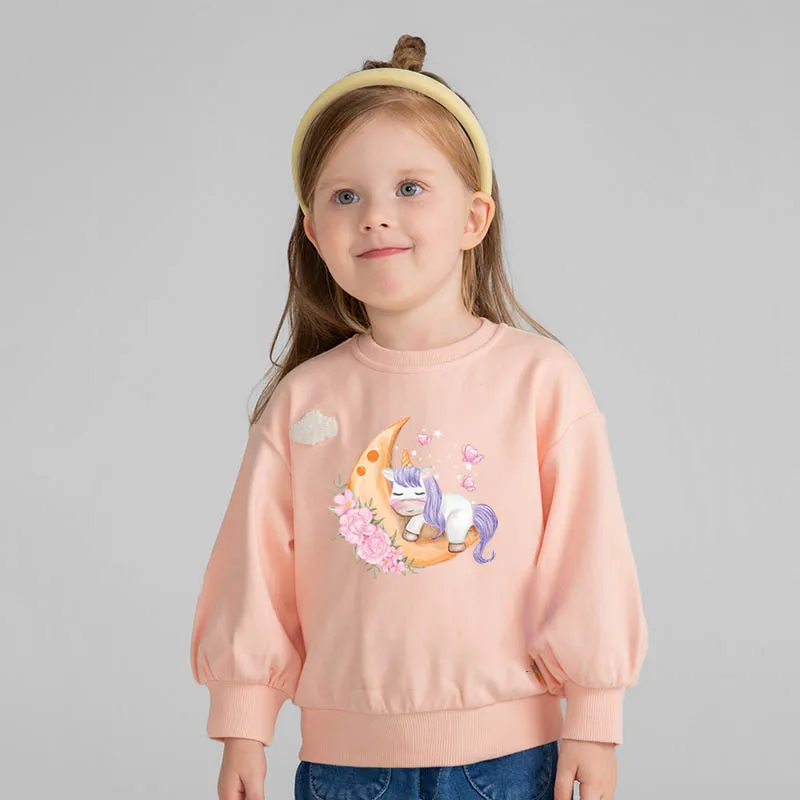 Rainbow Unicorn Heat Thermal Transfer For Clothing Stickers Cartoon Applique Iron-on Transfers For Clothes For Kids Clothes DIY