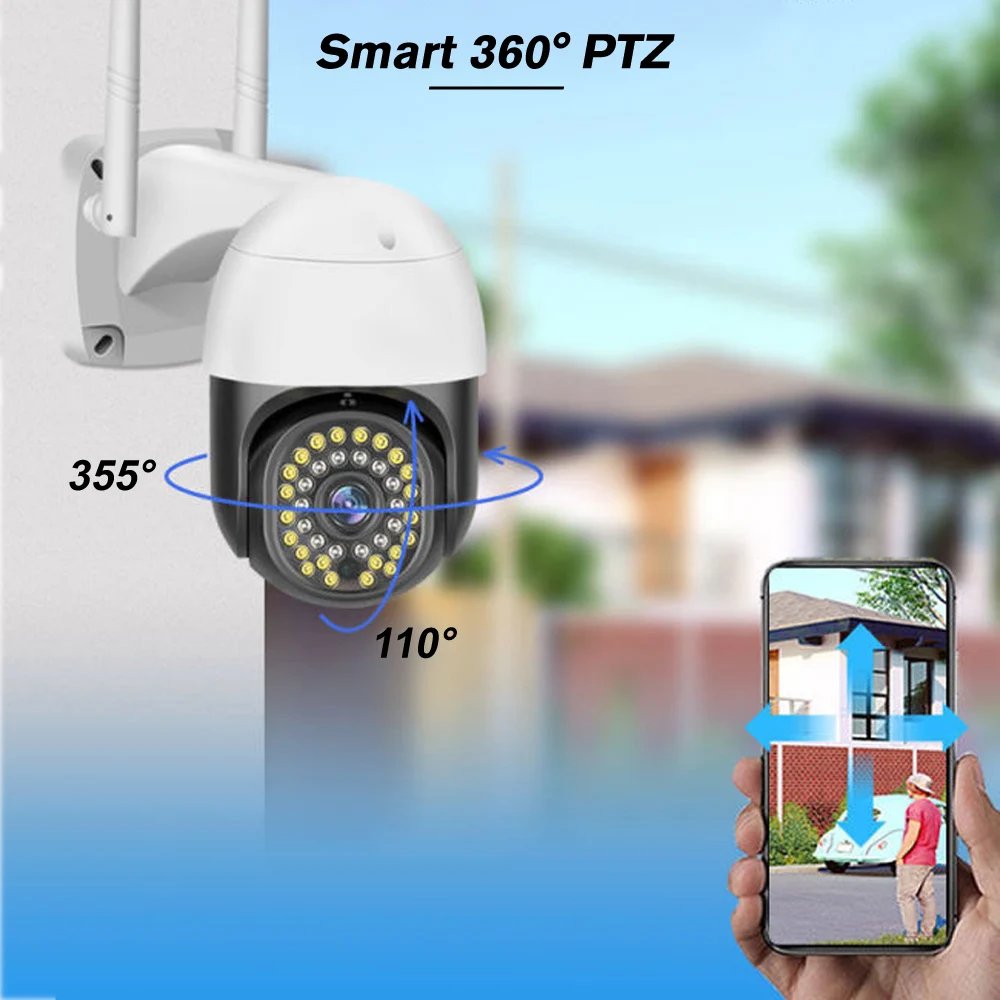 Imagem -03 - Wifi ip Câmera de Segurança em Casa Inteligente Proteção 1080p ao ar Livre Vigilância Kamera Cctv 360 Ptz Rastreamento Automático ip Monitor Cam hd 3mp