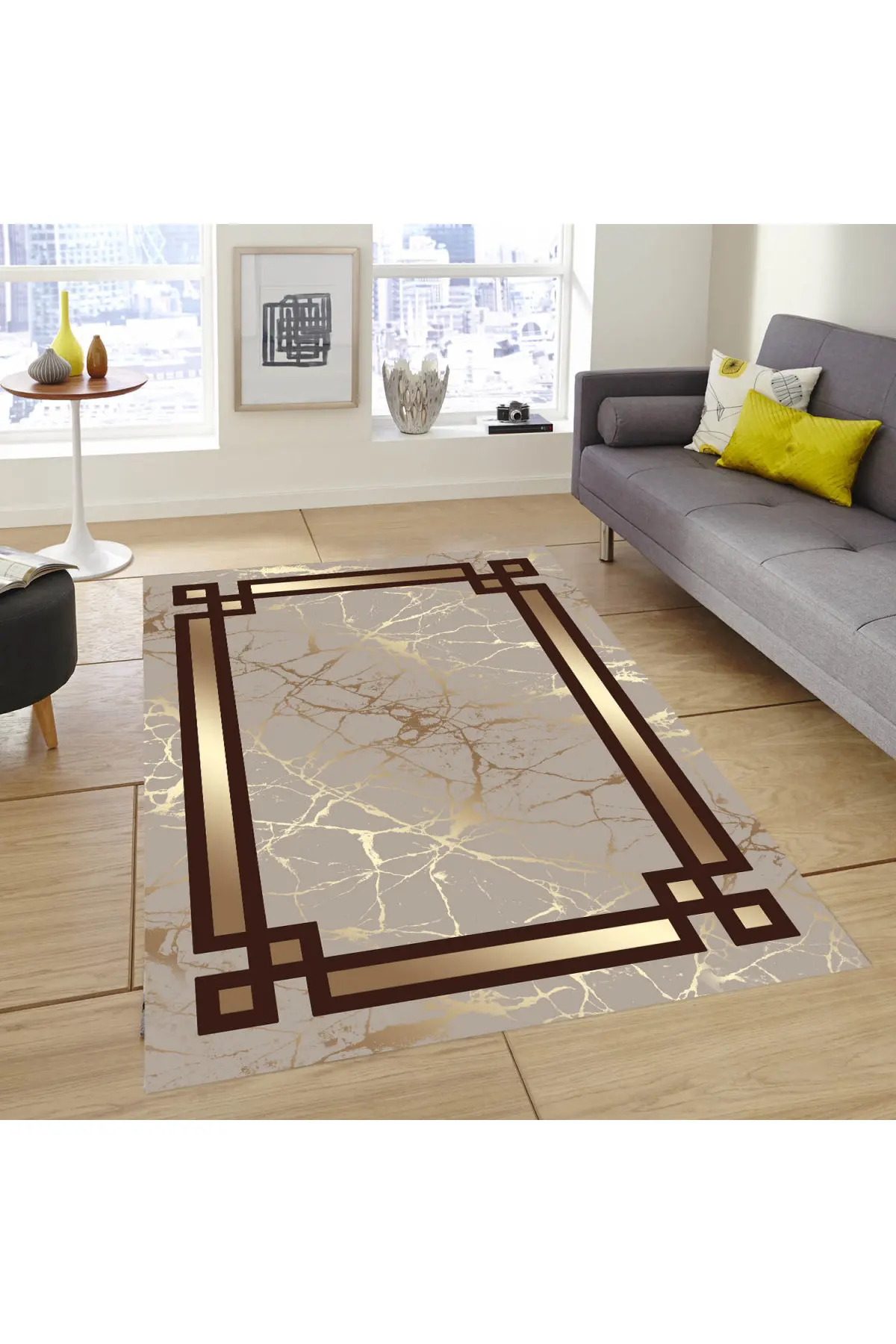 Decorative Oriental Ornament Floor Non Slip Table Blanket Soft Door Mat Nursery Carpet for Living Room Home Indoor Runner