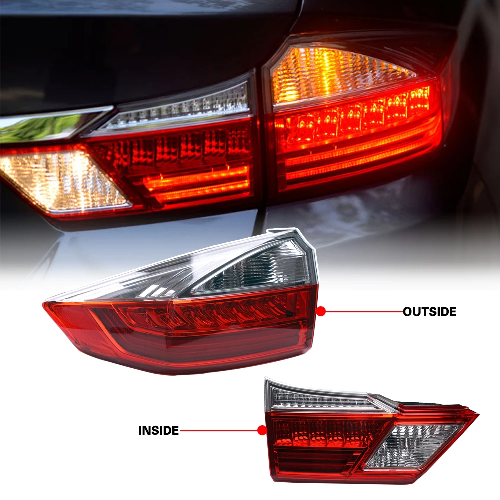 Exterior Rear Bumper Trunk Lid Light Taillight Taillamp For HONDA City 2017 2018 GM6 T9A Tail Light Tail Lamp