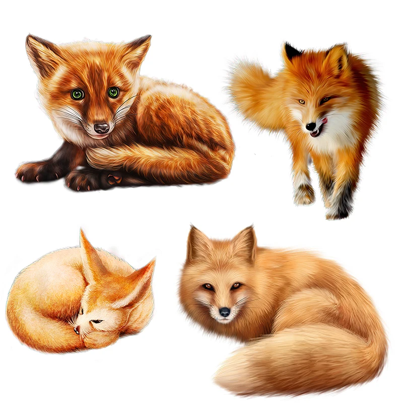 Three Ratels CX44 cute little fox forest animal home decoration wall sticker