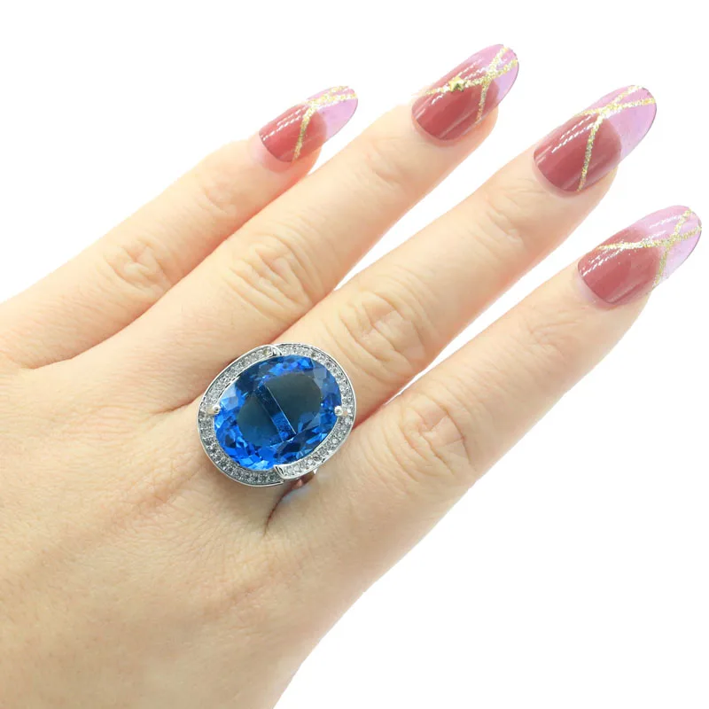Buy 4 Get 1 Free 25x20mm Princess Cut Pink Morganite Mystic Topaz Swiss Blue Topaz Aquamarine Green Peridot CZ Silver Ring