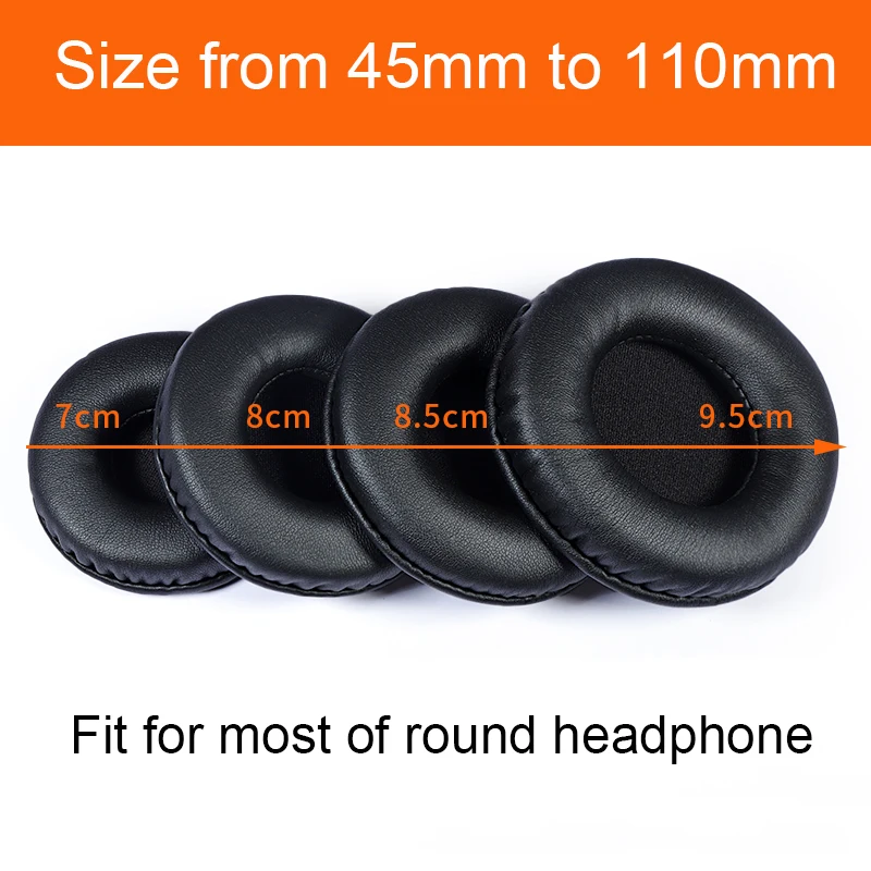 PU Mềm Tai Nghe Nhét Tai Đệm 45Mm 50Mm 60 65 70Mm 75 80 85 90 95 100 105 110Mm dành Cho Sony Dành Cho Tai Nghe AKG Cho Tai Nghe Sennheiser Cho ATH Cho Tai Nghe Philips