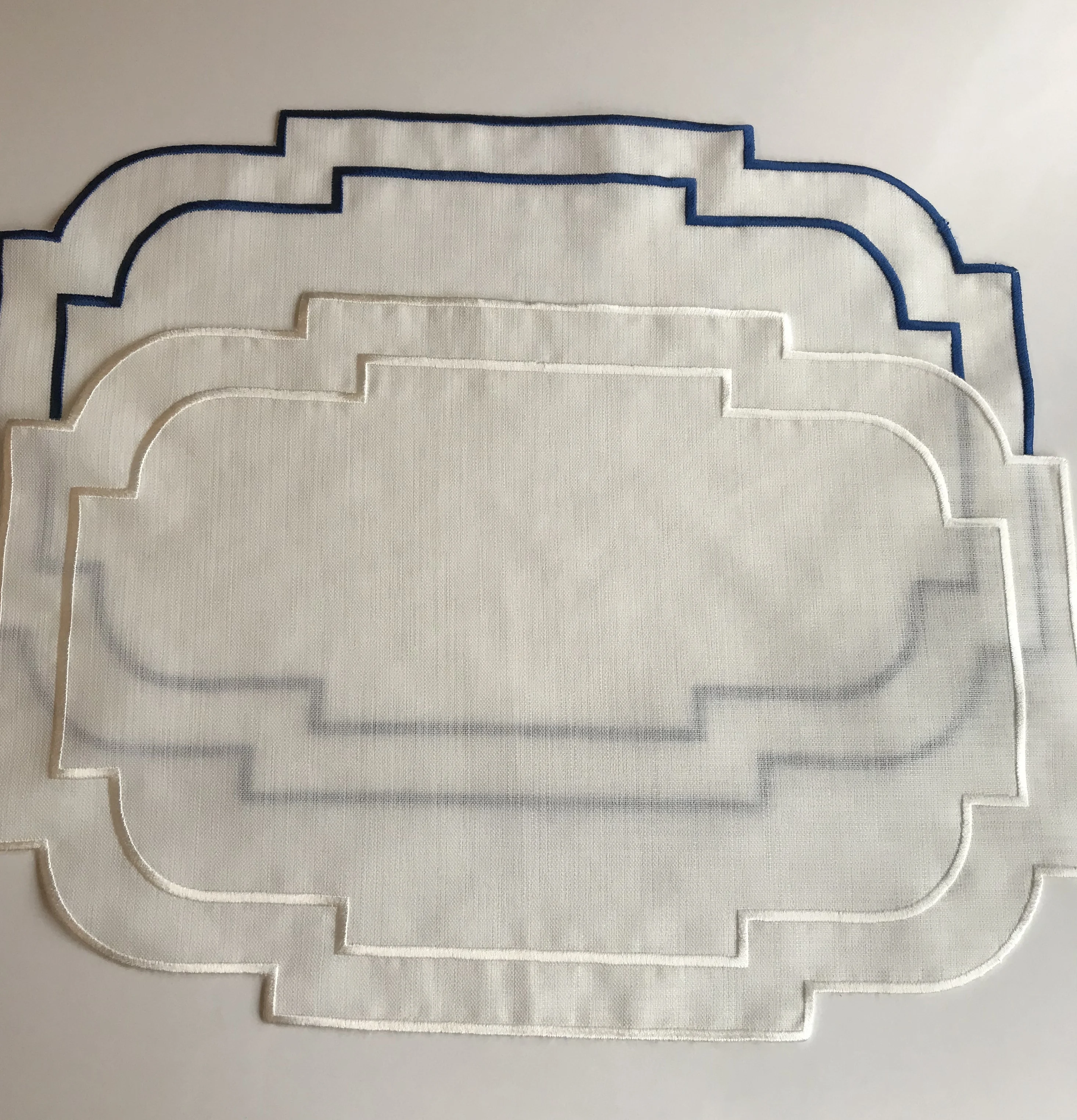 6 Pieces Table Napkin Blue Gold Embroidery Cloth Tableware American Service Resistant Linen Fabric Decoration Home İnspiring